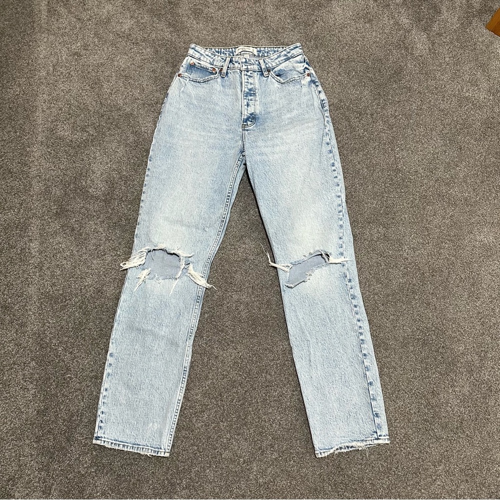 Abercrombie High Rise Curve Love Dad Jean